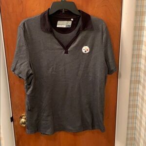 Pittsburgh Steelers ladies dark gray polo